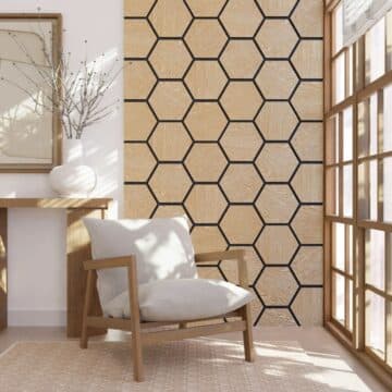 Meta Deco Acoustic Hexagonale chêne clair
